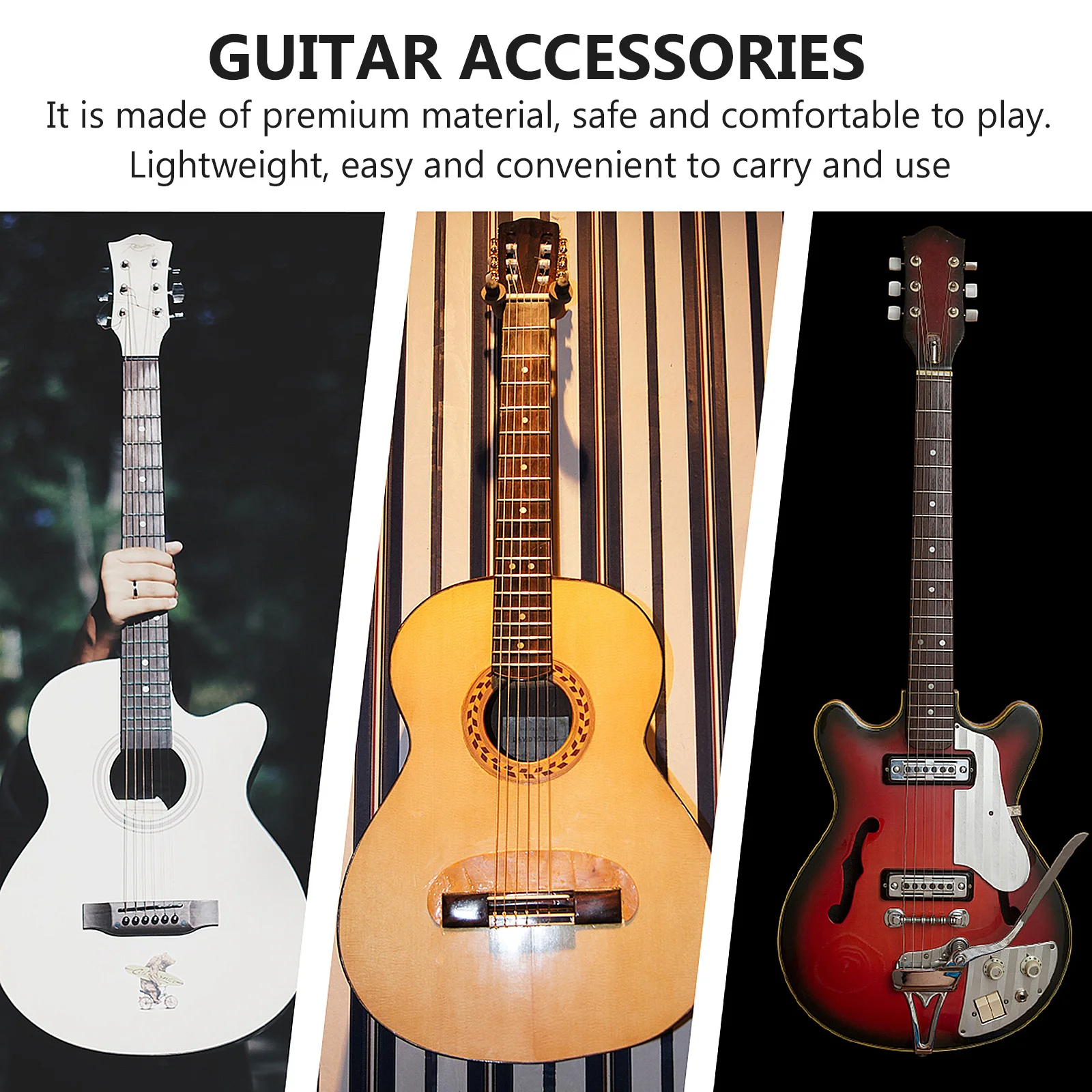 

20pcs Metal Pick Durable Alloy Alloy Guitar Pick Plectrum For Electric Guitar Lightweight With Necklace Decor Accessory