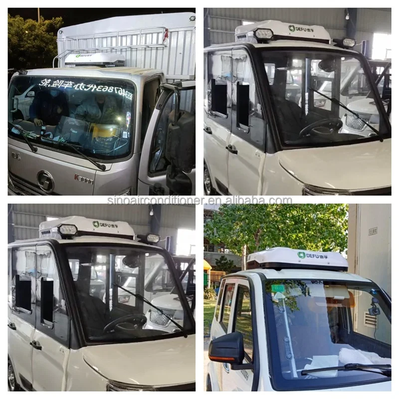 وحدات مكيف هواء صغيرة تعمل بالبطارية 12 فولت على السطح للشاحنات #6