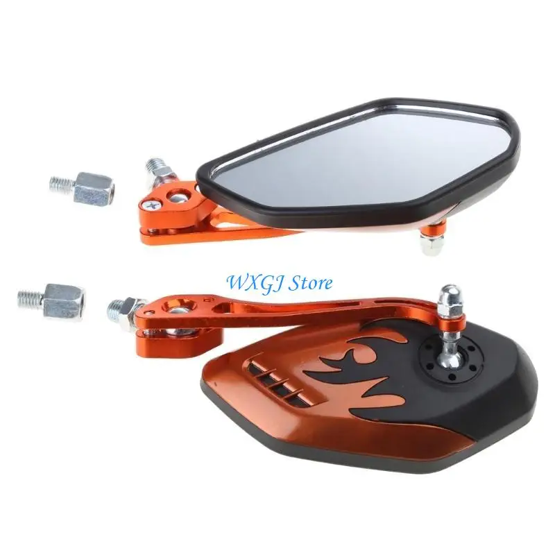 

37JE Motorcycle Rear View Mirrors 360 Degree Adjustment Side Mirrors 8 / 10mm Universal