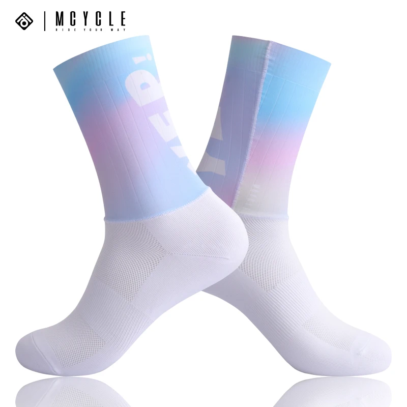 

Mcycle Biking Compression Sport Socks Professional Unisex Bike Bicycle Socks Outdoor Sports Socks Breathable Aero Cycling Socks