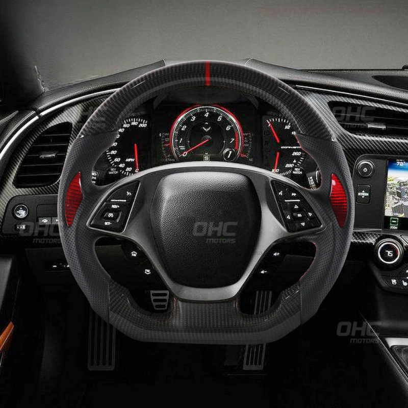 Cross-border exclusive supply for 14-19 Corvette C7 Chevrolet Corvette carbon fiber steering wheel modification
