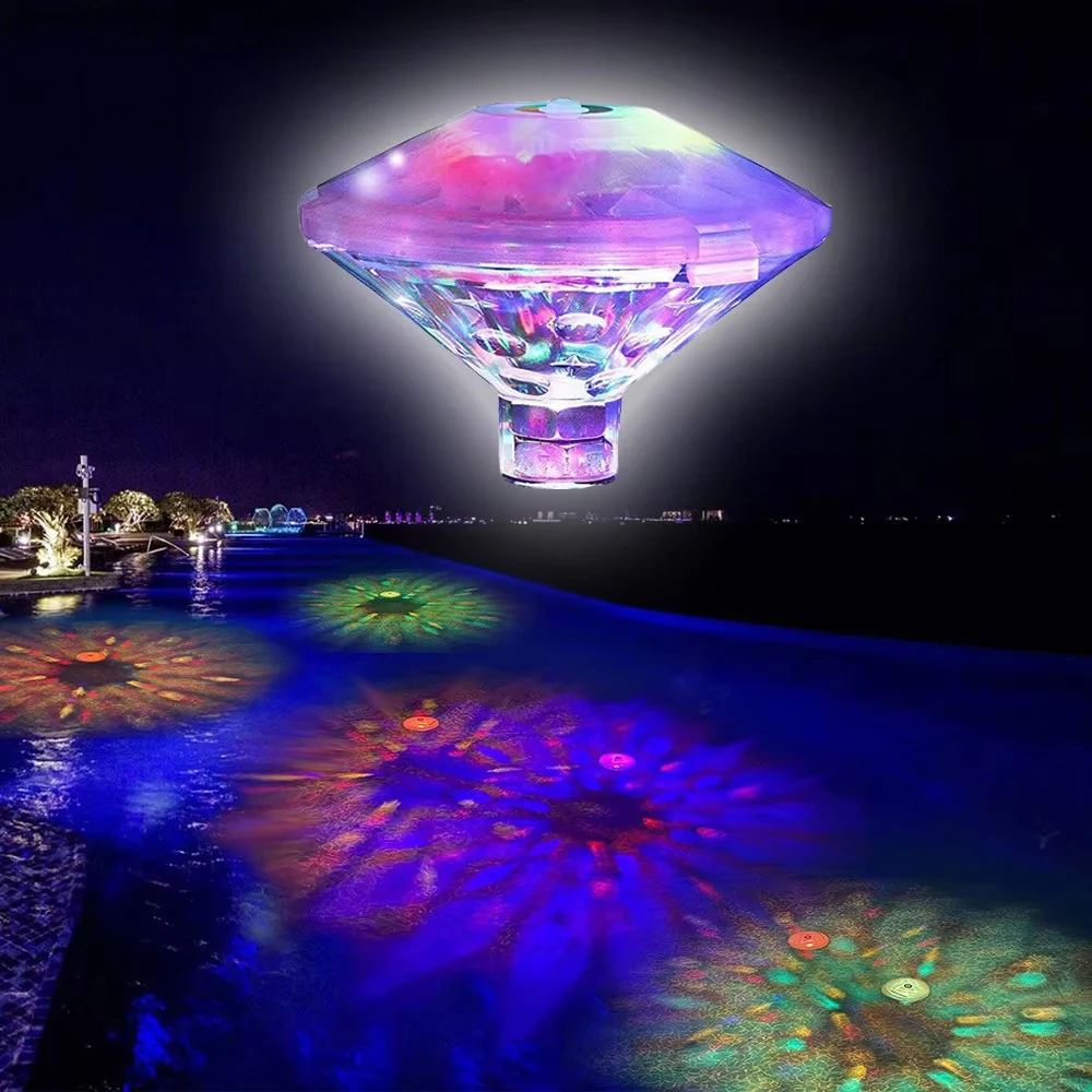 LED Pool Light Waterproof Floating Underwater Light RGB Disco Light Glow Show Swimming Pool Hot Tub Spa Lamp Bath Light