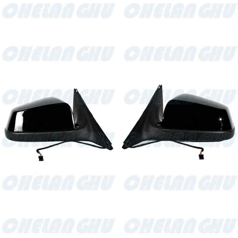 Mirror Assembly For BMW E60 E61 LCI 520i 523i 525i 530i 2008 2009 2010 1 Pair 3 Pins Black Painted Power Adjust Memory Auto Fold