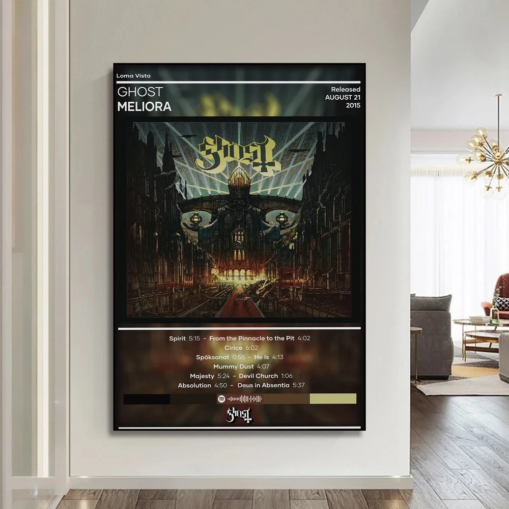 Ghost Heavy Metal Band Movie Sticky Posters Vintage Room Home Bar Cafe Decor Room Wall Decor