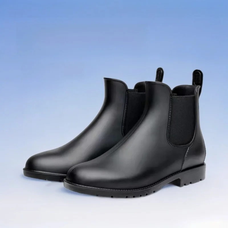 

Women's Chelsea Short Elastic Rain Boots Mid-Calf Adult Slip-Resistant Water Boots Spring Autumn Seasonal PVC EVA Material