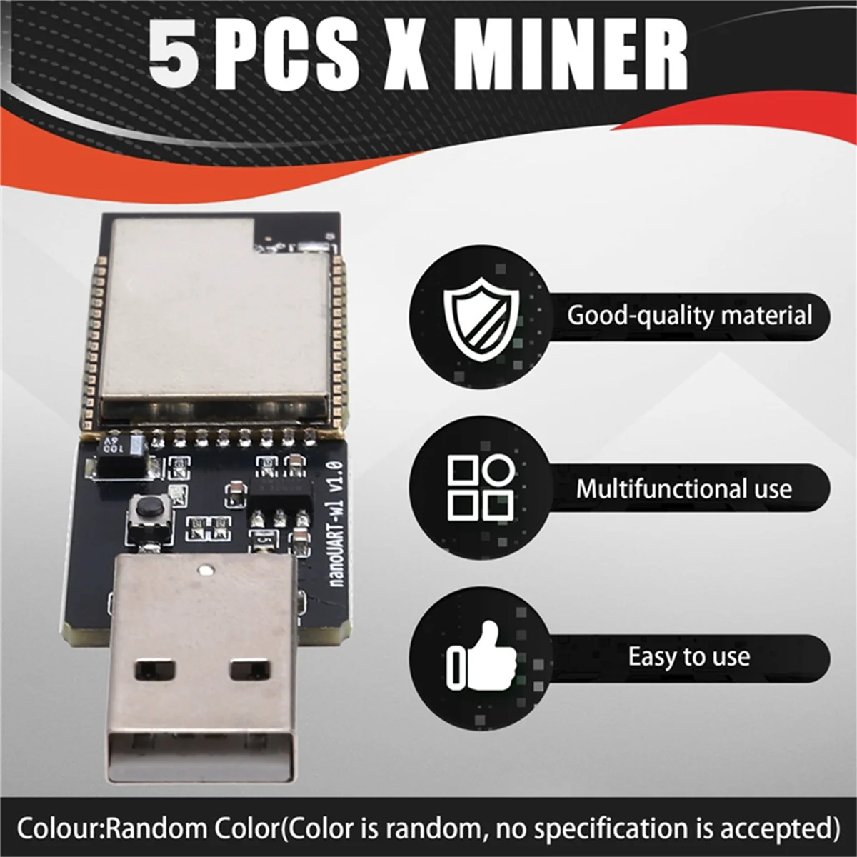 A71Z 5 uds USB BTC Miner 40-50KH/S minero de lotería individual Bitcoin BTC Miner Asic Minería minero de baja potencia para el hogar y la Oficina