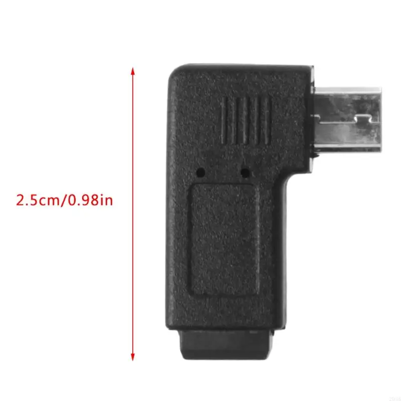 203B Przenośny 90 ° Mini USB 5Pin 5pin do mikro USB Męski Adapter synchronizujący dane