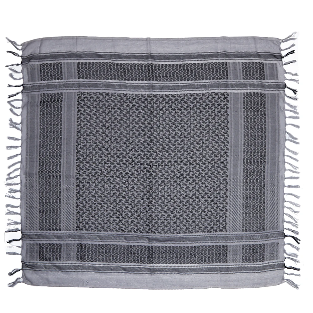 Bufanda para acampar y senderismo para hombres y mujeres, bufanda cuadrada árabe, chal táctico Shemagh Keffiyeh, cubierta para el cuello, pañuelos