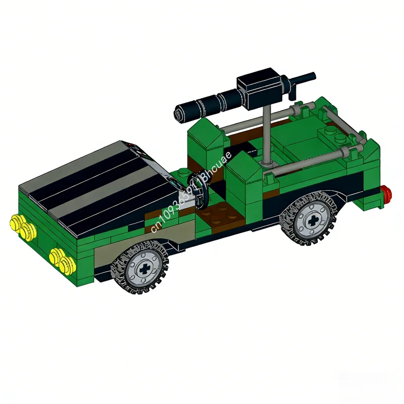 

132pcs MOC Military Jeepped Model Building Blocks Architecture Assemble Toys Creative DIY Idea Education Christmas Gifts Brick
