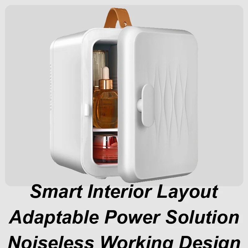 

Small Fridge for Bedroom 6L Small Refrigerator Plug in Cooler Thermoelectric Portable Low Noise Cooler Warmer for Car Home