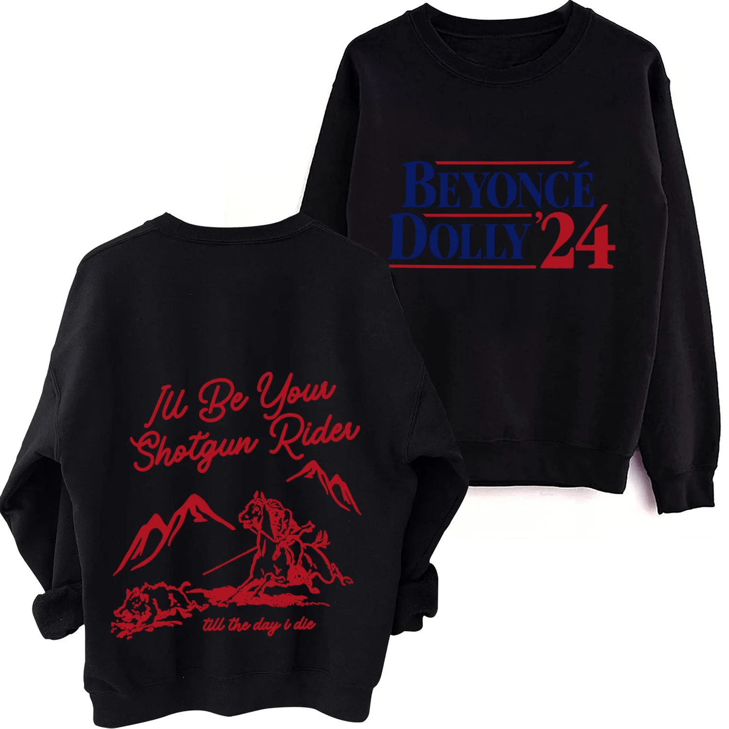 Beyonce Cowboy Carter Dolly 2024 O-Neck Long Sleeve Spring and Autumn Men Clothing Hoodies Women Printing Regular Casual