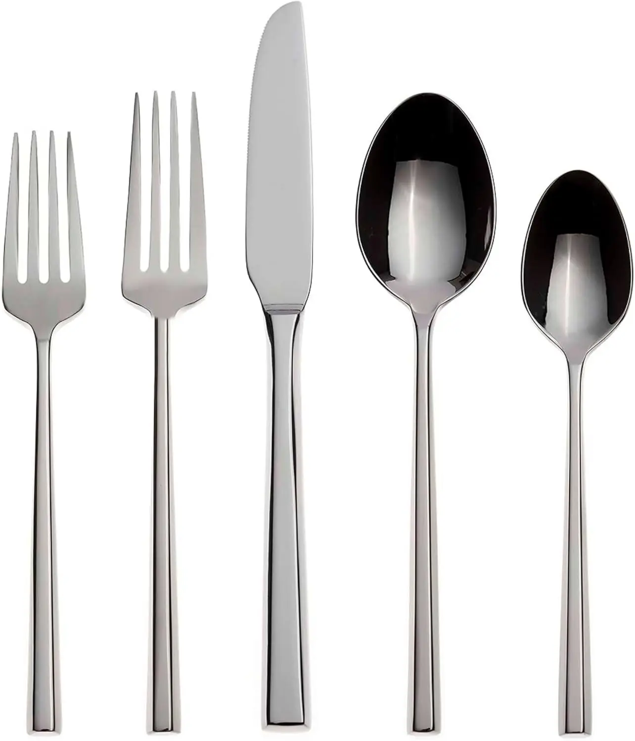 

20-Piece Stainless Steel Flatware Set, Service for 4, Dishwasher Safe, Modern Design