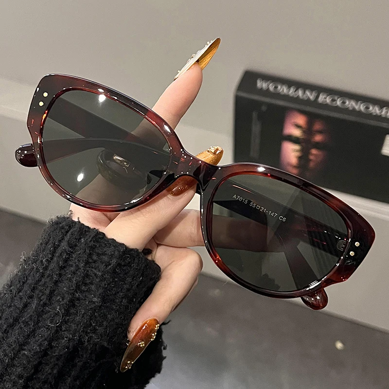 Vintage Cat-Eye Sonnenbrille Unisex Modische Sommer-Sonnenschutz-Brille Hochwertiges Gefühl Street-Style Trendige Polarisierte Herren-Sonnenbrille