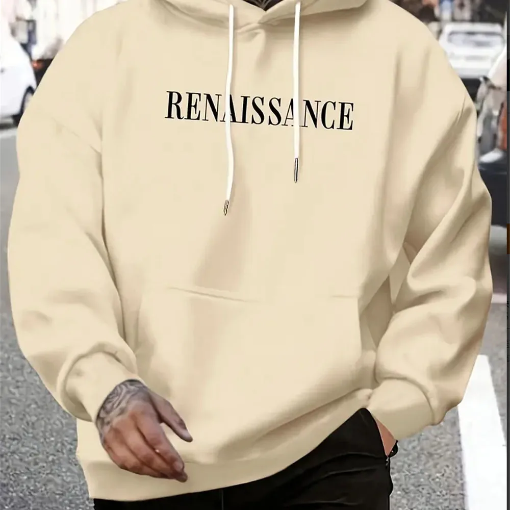 Modischer Herren-Kapuzenpullover für den Herbst und Winter, ein Must-Have mit englischen Buchstaben-Prints, vielseitig einsetzbar – Detail 3