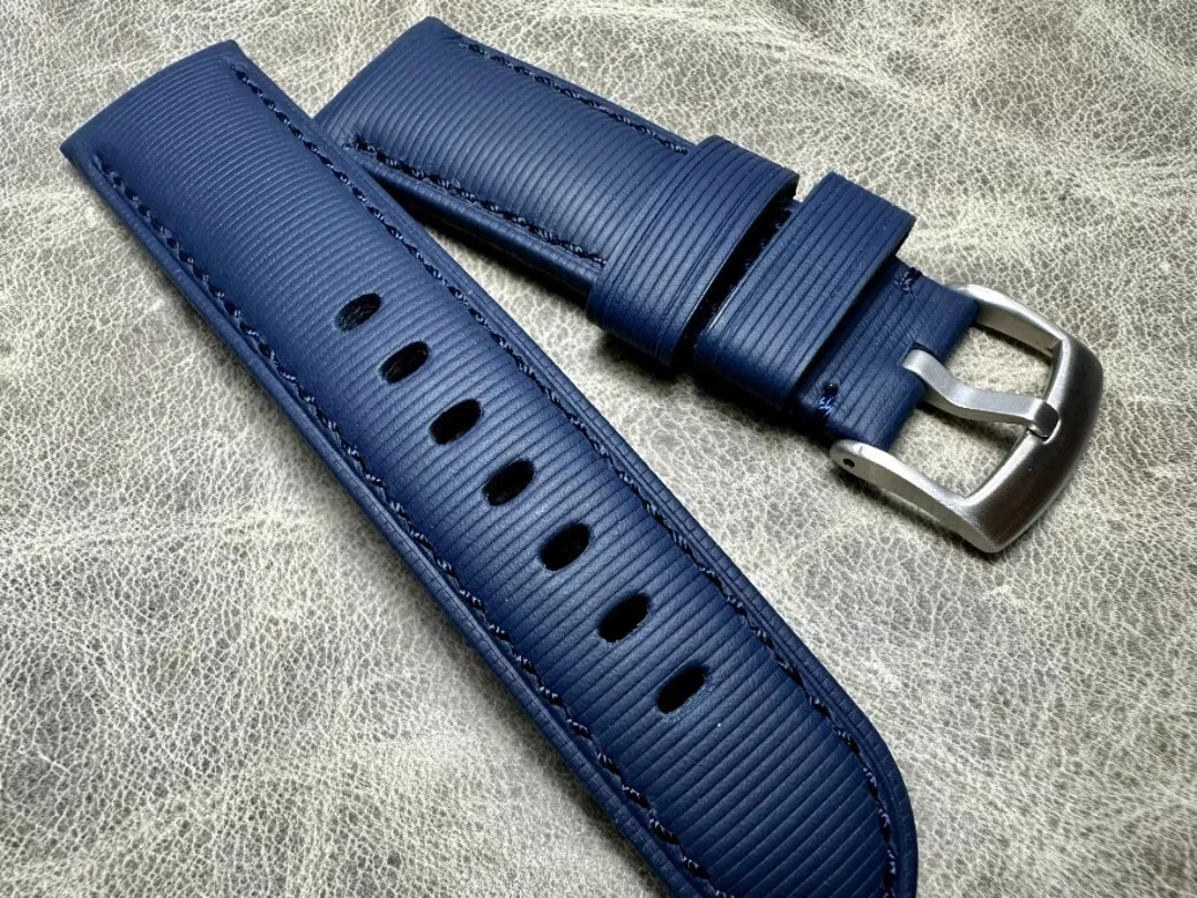 Top Quality 24mm Blue Green Vintage Retro Italy Genuine Leather Watchband Replace For Panerai Watch Strap PAM Bracelet