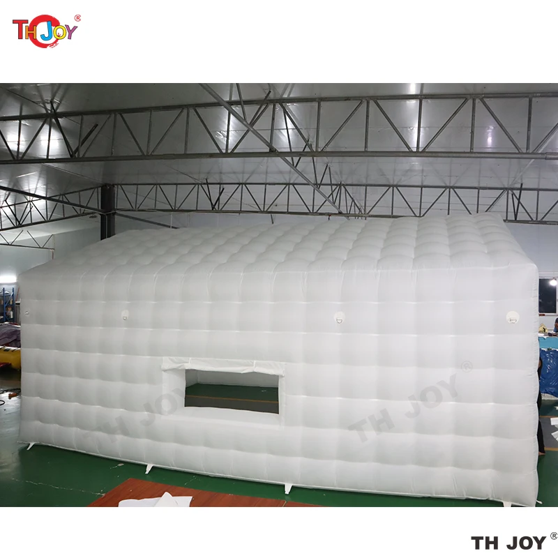 Free Air Shipping 6x4m Disco Black White House Cube Blow Up Tent Inflatable Nightclub Portable Inflatable Party Tent