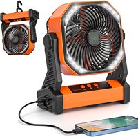 Rechargeable Wireless Table Fan 20000mAh Camping Fan Air Circulators Portable Electric Fan With Hook Light Ventilador de torre