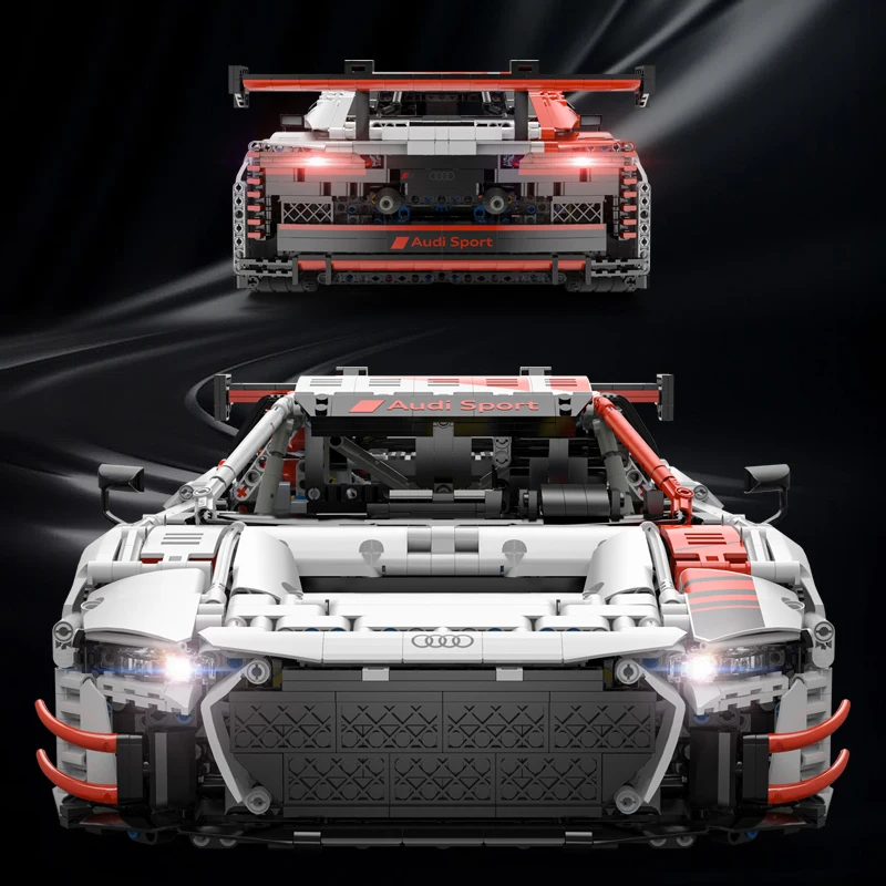 Rastar 1:8 أودي R8 LMS-GT3 RC سوبر الرياضة سيارة اللبنات التحكم عن بعد سباق العاب من موديلات السيارات الطوب للأطفال هدايا