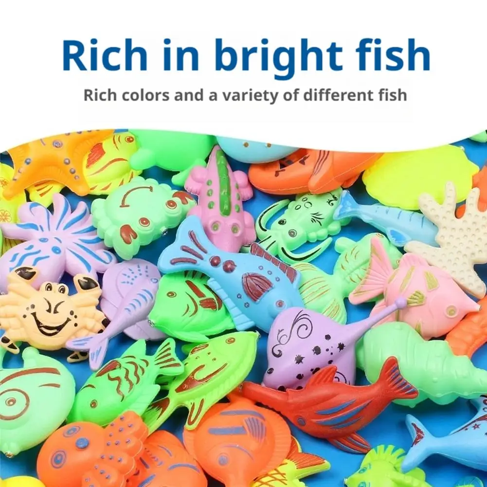 자석 낚시 세트-36/38/48개 세트 풍선 수영장, 파티 모델, 게임 플레이 등 - 완벽한 야외 장난감, 무작위 색상