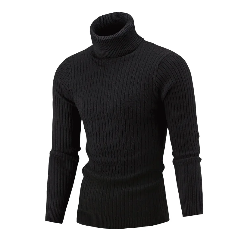 

Men's Winter Warm Turtlene Sweater Pullover Knitwear Ciwalk Collar Coolmax Fiber Non-deformable Mid-aged And ly