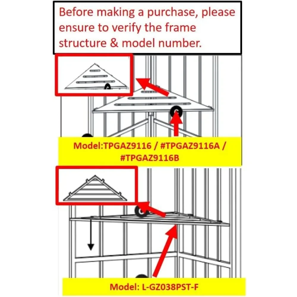 Kanopi atas untuk harta karun taman 10 kaki x 10 kaki coklat logam persegi semi-gazebo Model # L-GZ038PST-F (Tan) (kain khusus)