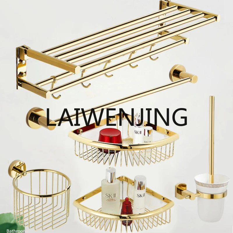 RWJ Copper Bathroom Style Golden Bathroom Pendant Bath Towel Rack