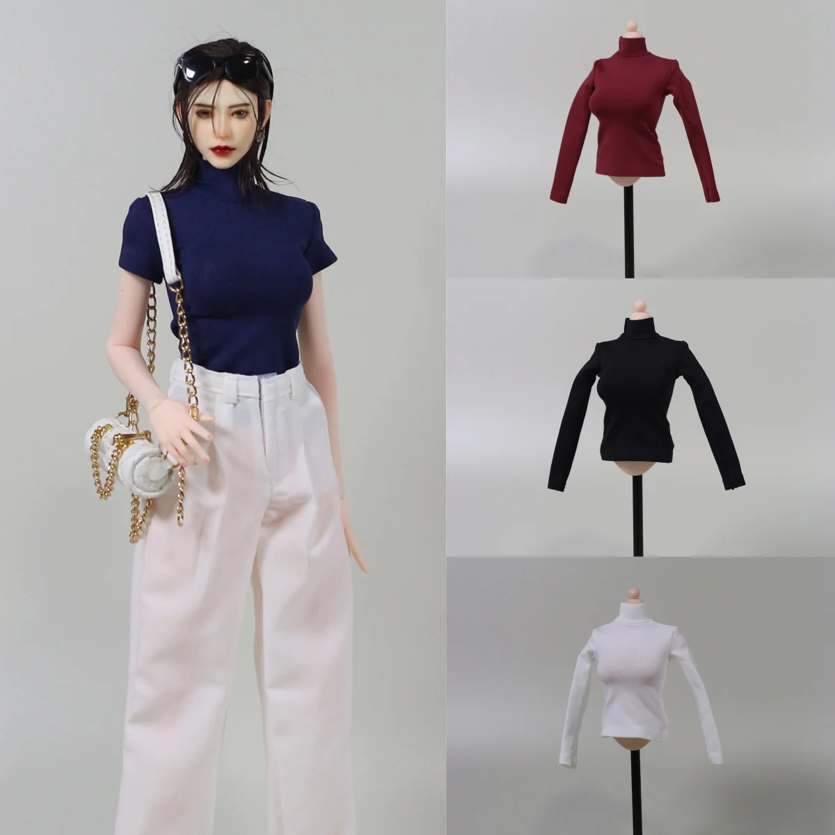 High Quality HAILI TOYS 1/6 Scale Female Soldie Office Commute Casual Wear Clothing Set Fit 12inch Action Figure Model Toys