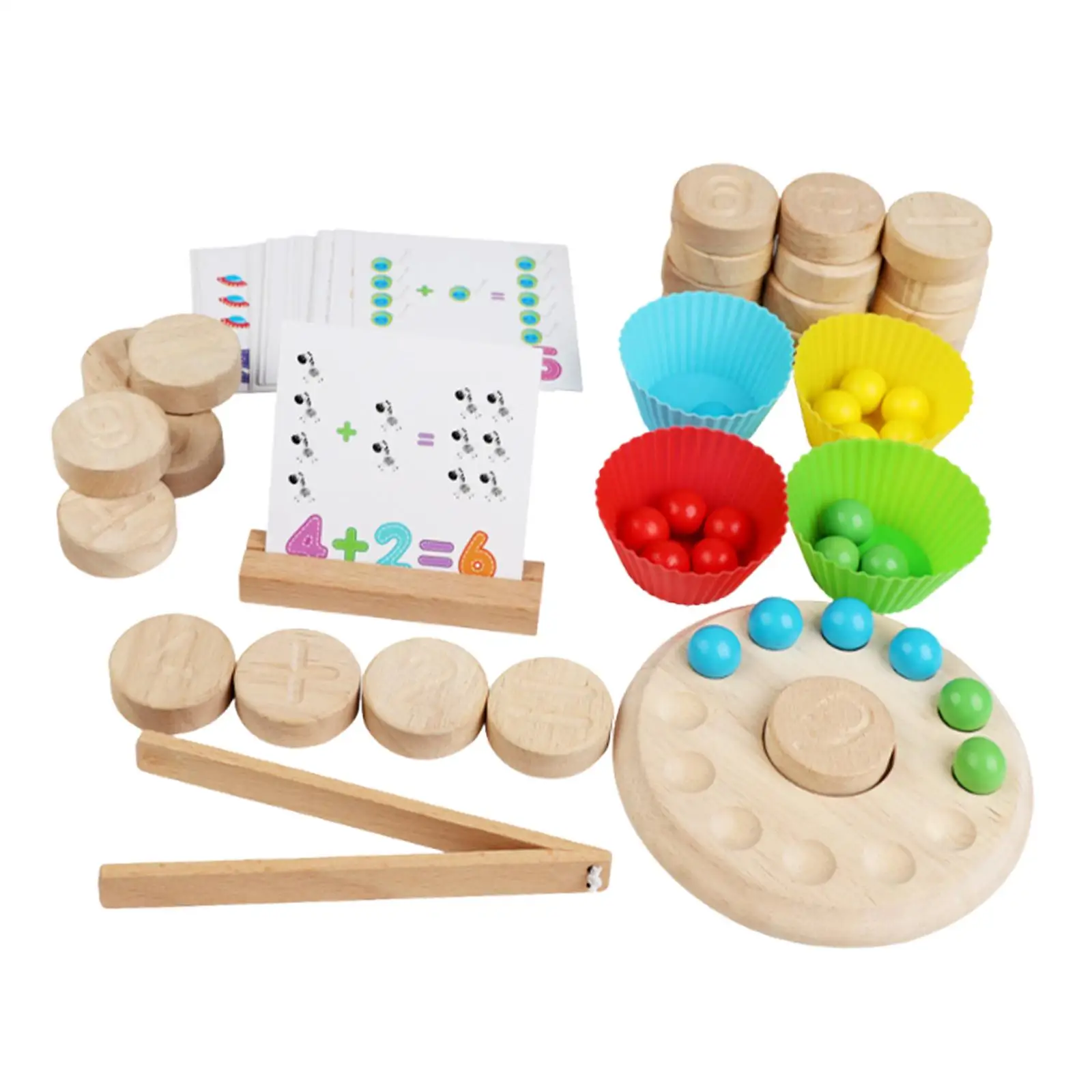 Arithmetic Math Toy Set Interactive Reusable Counting Toys for Birthday Gift