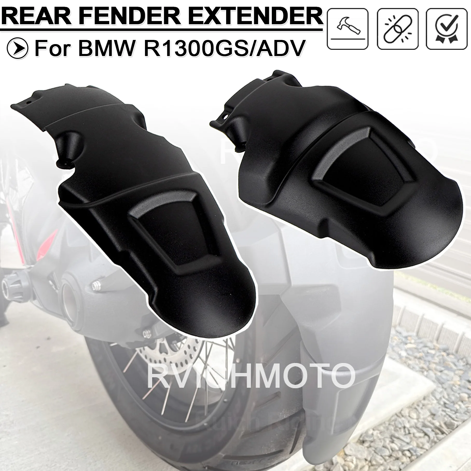 For BMW R1300GS R1300GS/ADV GS1300A 2023-25 2026  Motorcycle Mudguards Splash Guard Cover Rear Fender Extender Extension Hugger