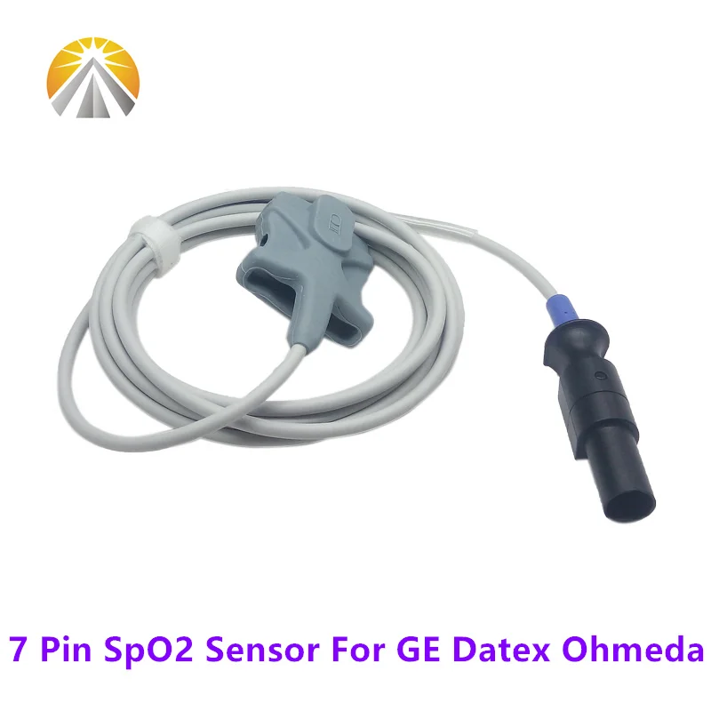 

7-контактный многоразовый датчик SpO2 для GE Datex Ohmeda OXY-F4-H 3700 3710 3740 3800 S/5 AS/3 GE 7000 Series Mennen Horizon Multi Sizes