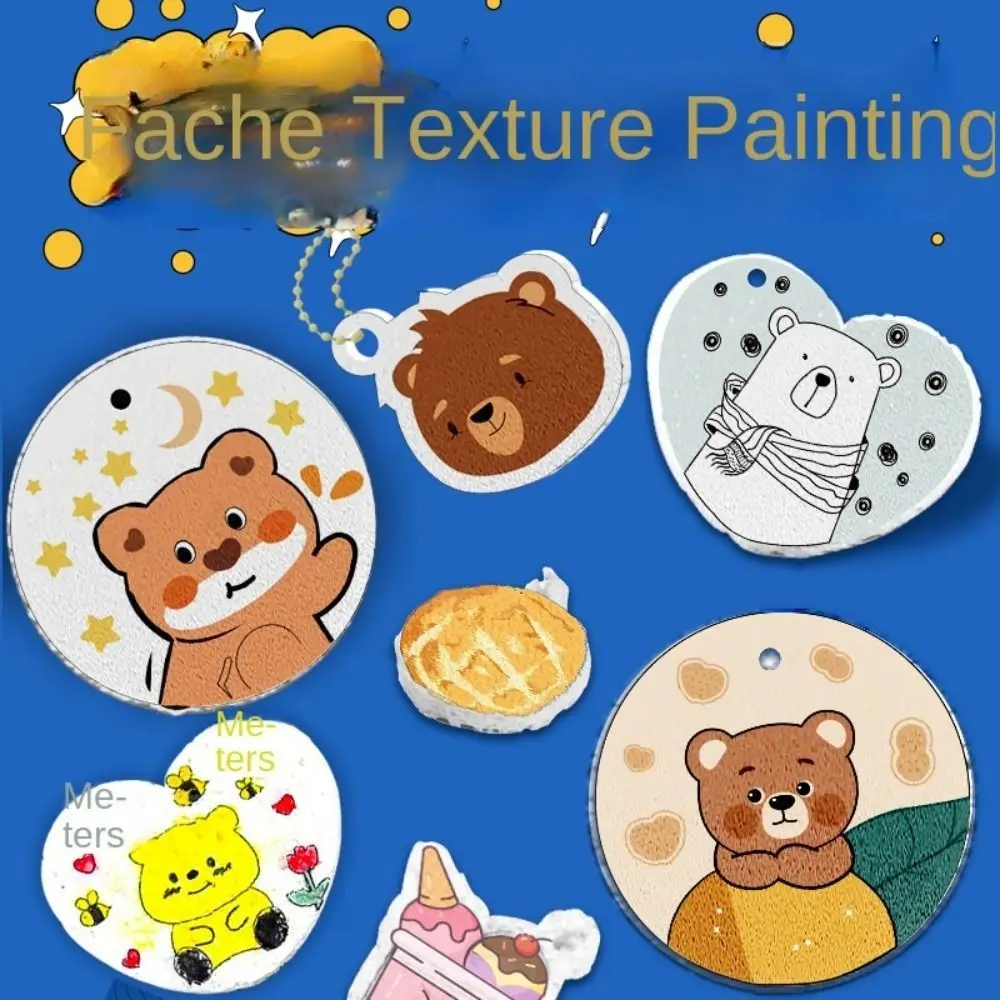 Water Absorbent DIY Puffy Paint Kit Foam Material Stippler Tool Texture Painting Pinching Design Educational Foam Paper Craft