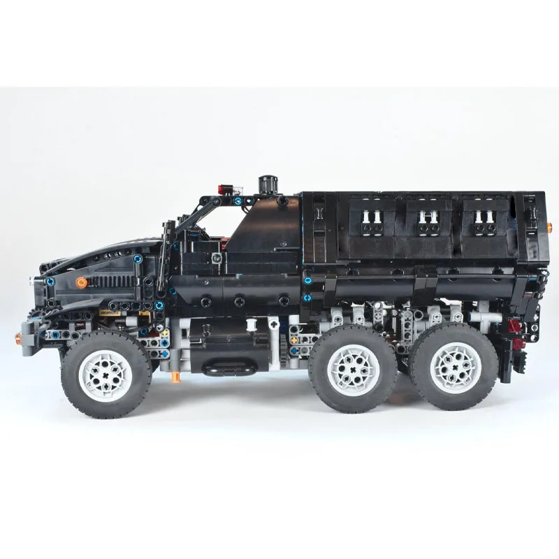 Hot New MOC-54624 Outdoor Black Multifunctional Protective Truck Model 1774 Parts Adult Custom Building Block Toy Gift