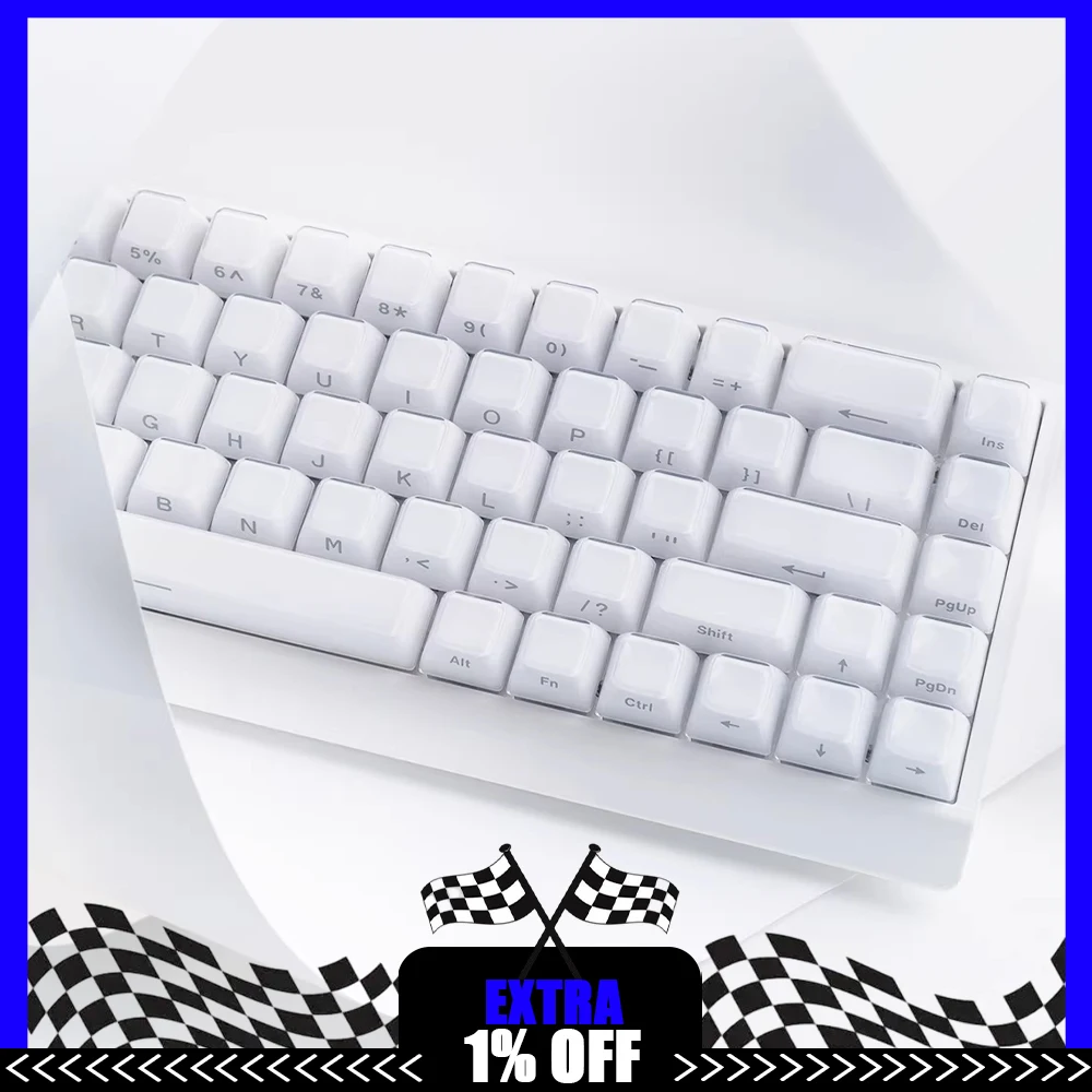 TITANNATION Crystal Jelly 2.0 PC Keycaps With Side Engraved Magnetic Axis Keyboard Keycaps PC MDA Height PC Accessories Gifts