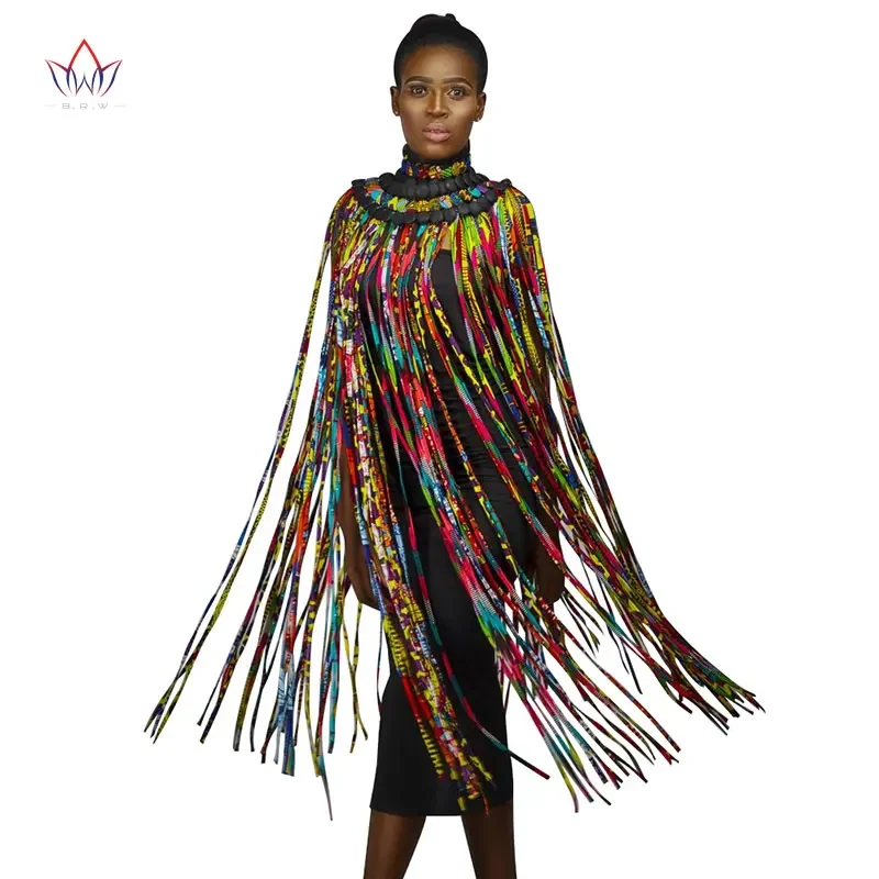 2023 African Beads Handmade Jewelry Skirt African Ankara Necklaces Jewelry Conversion Piece Rope Necklace Shawl Tribal SP017