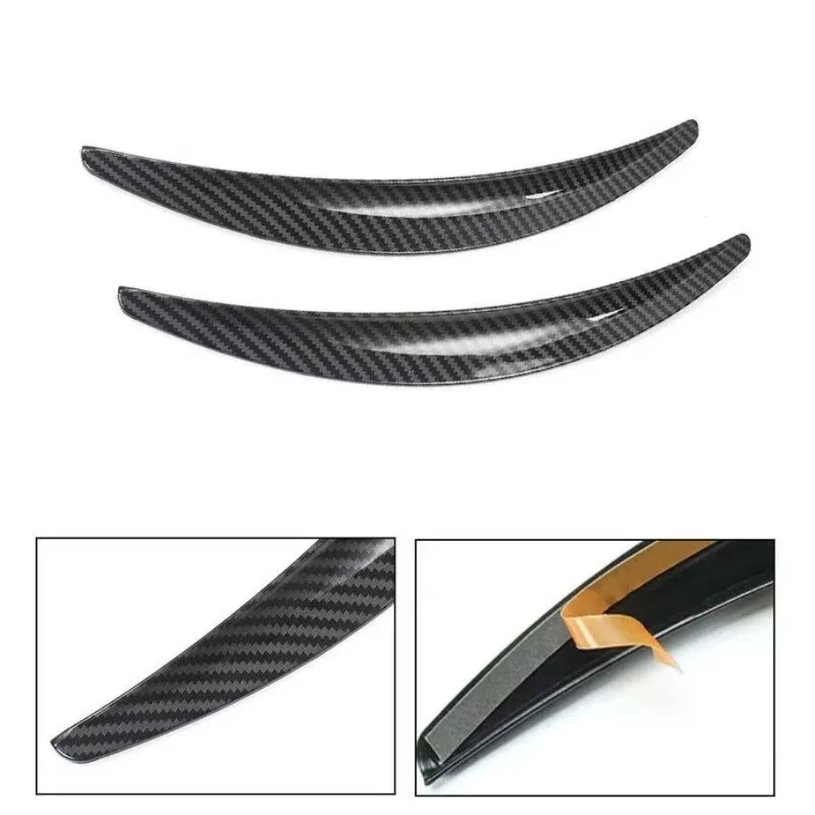 4PC Carbon Fiber Appearance Car Modified Wheel Eyebrow Arch Trim Lips Strip Fender LOOK Flares