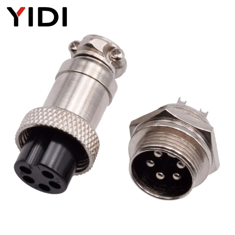 3/5 Sets GX12 GX16 GX20 Air Connector Male+Female 2 3 4 5 6 7 8 9 10 12 Cores 12/16/20mm Circular Aviation Socket Plug Connector