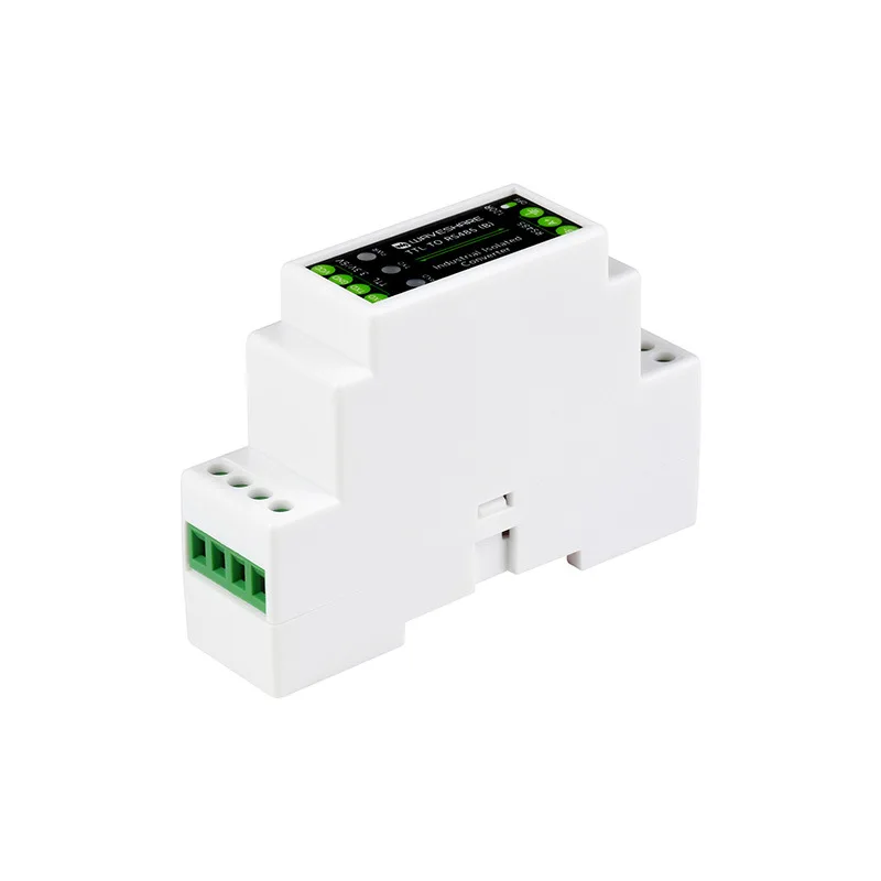 TTL to RS485 Isolated Serial Converter Module-DIN Rail, 3.3V/5V, Lightning & Surge Protection, 1200m Range, 15KV ESD Shield