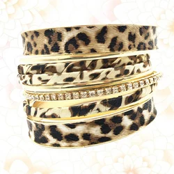 Leopard Print Sterling Silver Miss Bracelets Elegant Women Gift for Fashion Bangle