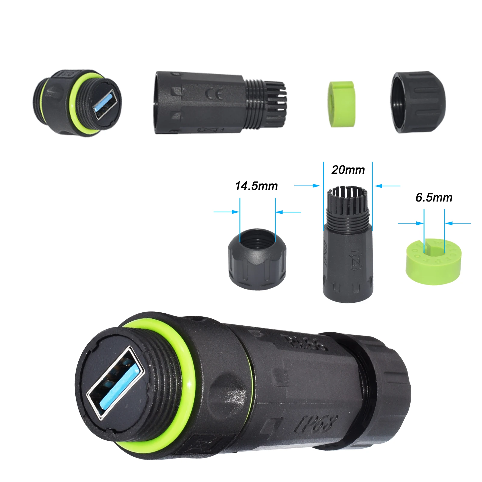 موصل USB3.0 مقاوم للماء IP68 م - مراجعة Heavy Equipment Freeport وسعره