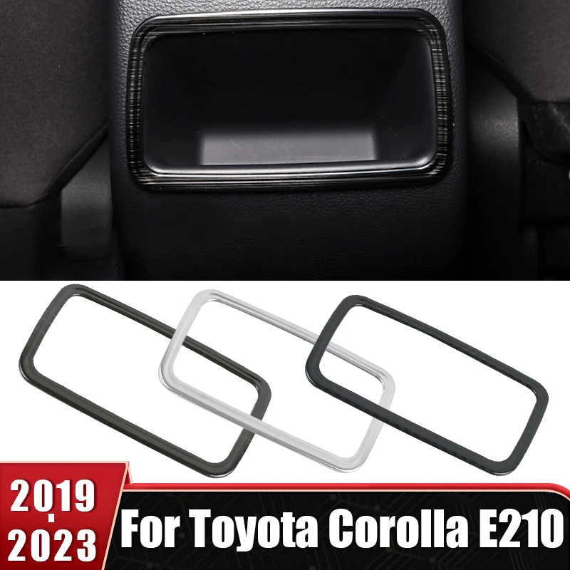 For Toyota Corolla E210 2019-2021 2022 2023 Hybrid Stainless Car Rear Air Conditioning Vent Outlet Frame Cover Trim Stickers