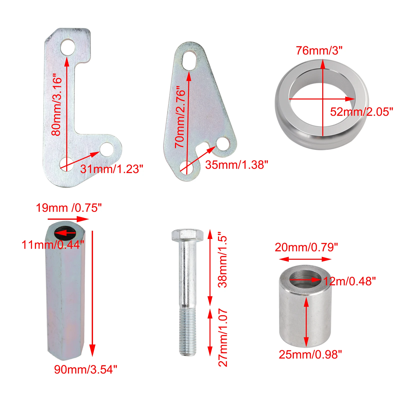 Lift Kit 3 Inches Front & Rear Rise Suspension for Polaris Ranger Xp 1000 2018 2019 2020 2021 2022 2023 2024 2025
