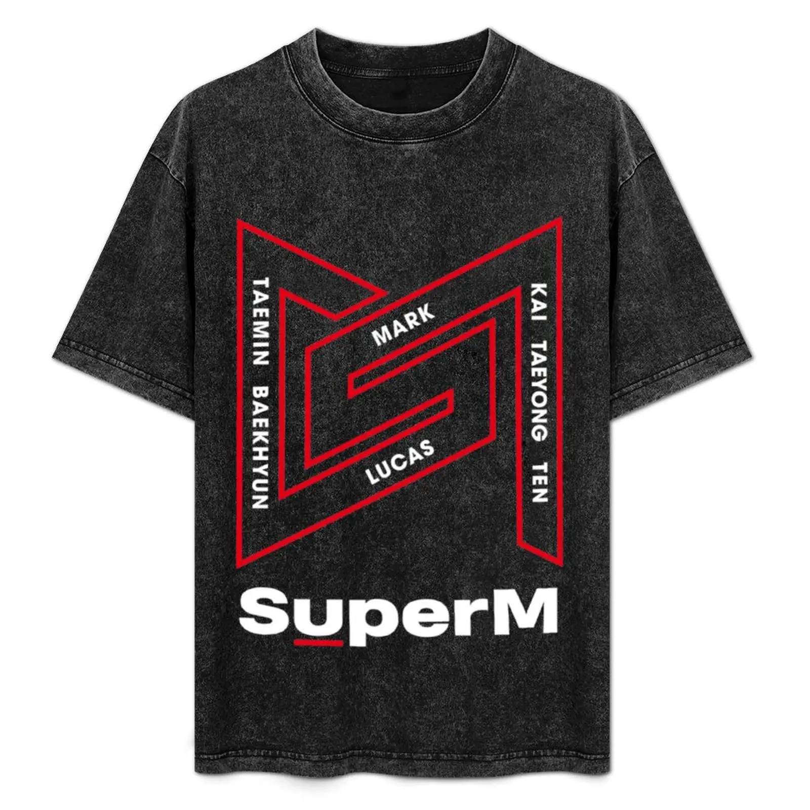

KPOP SuperM LogoMembers T-Shirt Simple Print Design T-Shirt