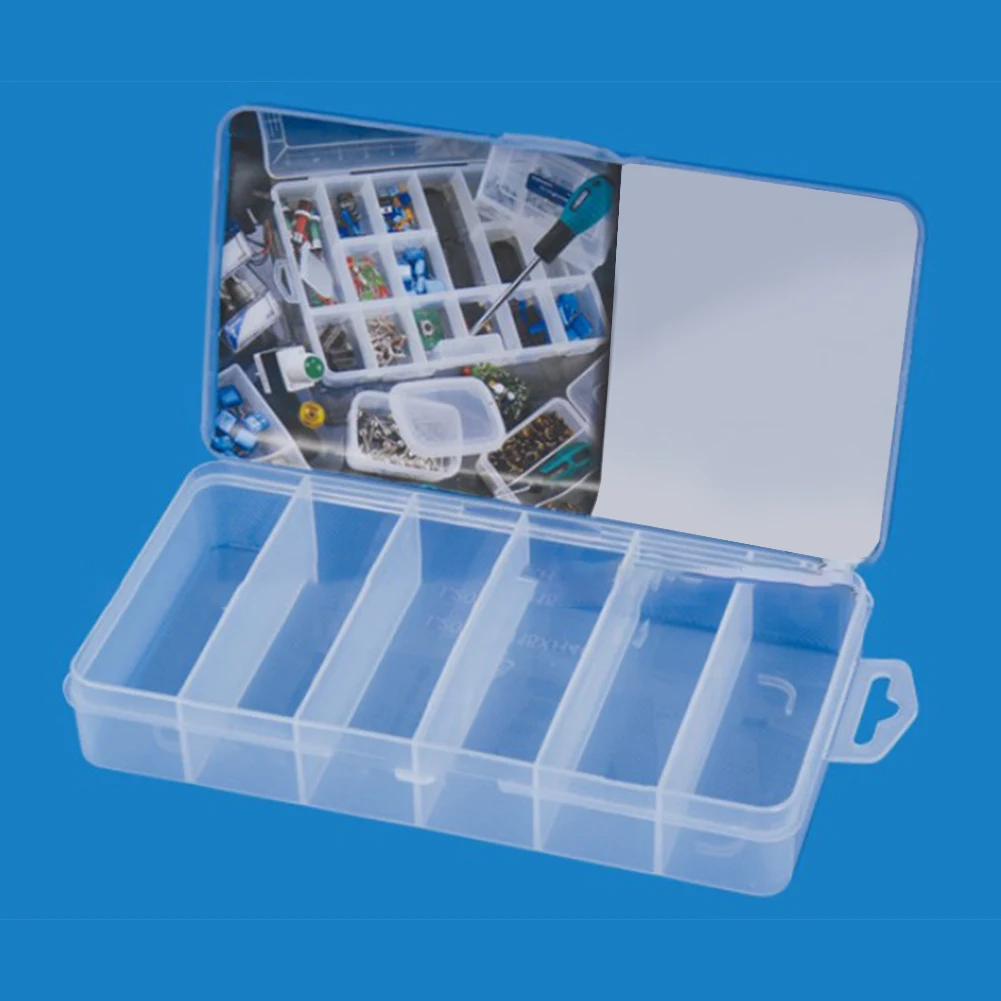 Transparent Storage Box Adjustable Compartment Storage Box Easy To Carry Easy To Use Good Material Movable Partition