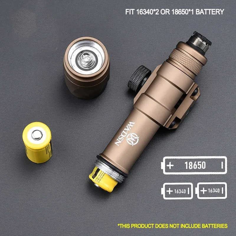 WADSN táctico M300 M600 M300A M600C linterna 400lm/600lm con interruptor de presión Modbutton ajuste 20mm riel Airsoft Accesorios