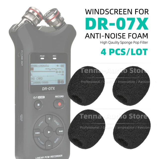 For TASCAM DR-07X DR 07X DR07X 07 MKII MK2 Recorder Windproof Mic Cover  Windshield Microphone Foam Windscreen Sponge Pop Filter - AliExpress