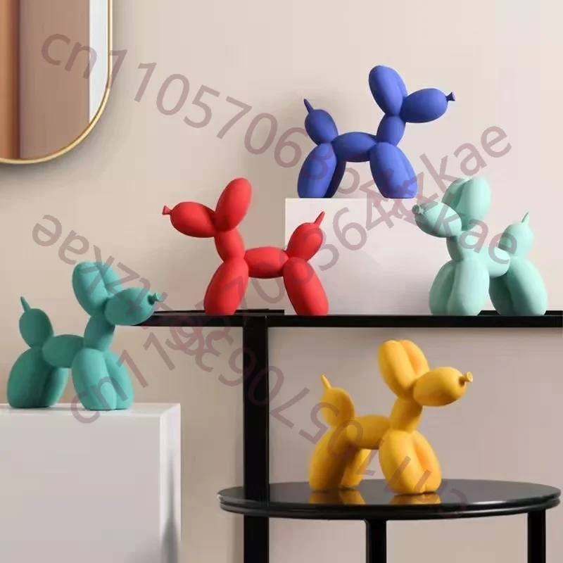 

Nordic Balloon Dog Sculptures And Figurines Resin Animal Home Living Room OfficeTable Decoration And Accessories Statuette
