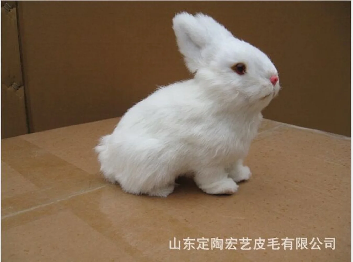 cute simulation rabbit toy white lifelike handicraft rabbit about 18x15cm