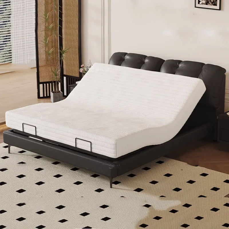 سرير غرفة نوم ذكي كوين حديث فاخر جمالي كينج بيوتي سرير متعدد الوظائف تصميم بنات تاتامي صن بيليش أثاث عصري #2