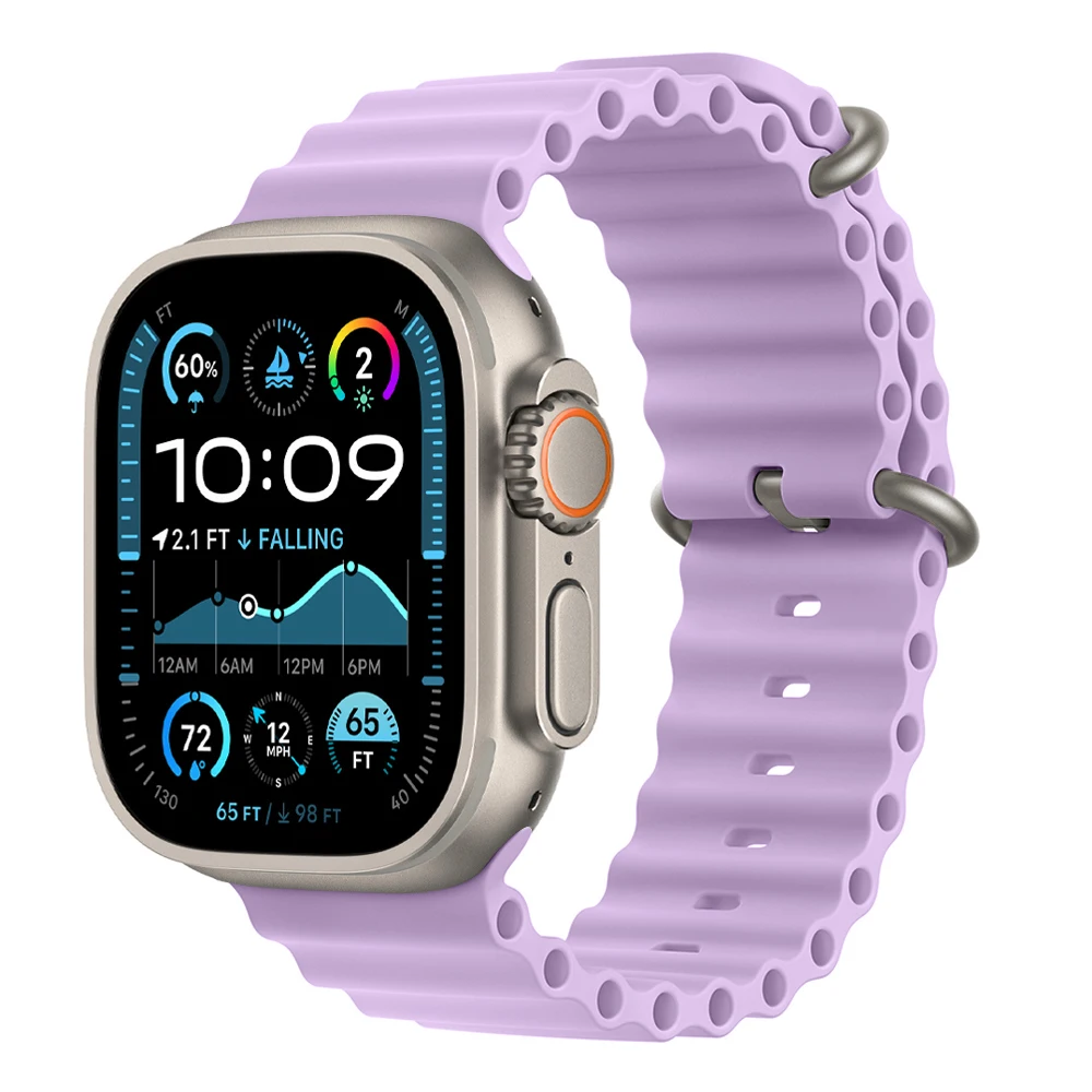 Ocean Strap voor Apple Watch Ultra 3 2 Band 49mm 46mm 44mm 40mm 45mm 41mm 42mm Correa Armband iWatch Serie 11 10 9 SE 8 7 6 5 4