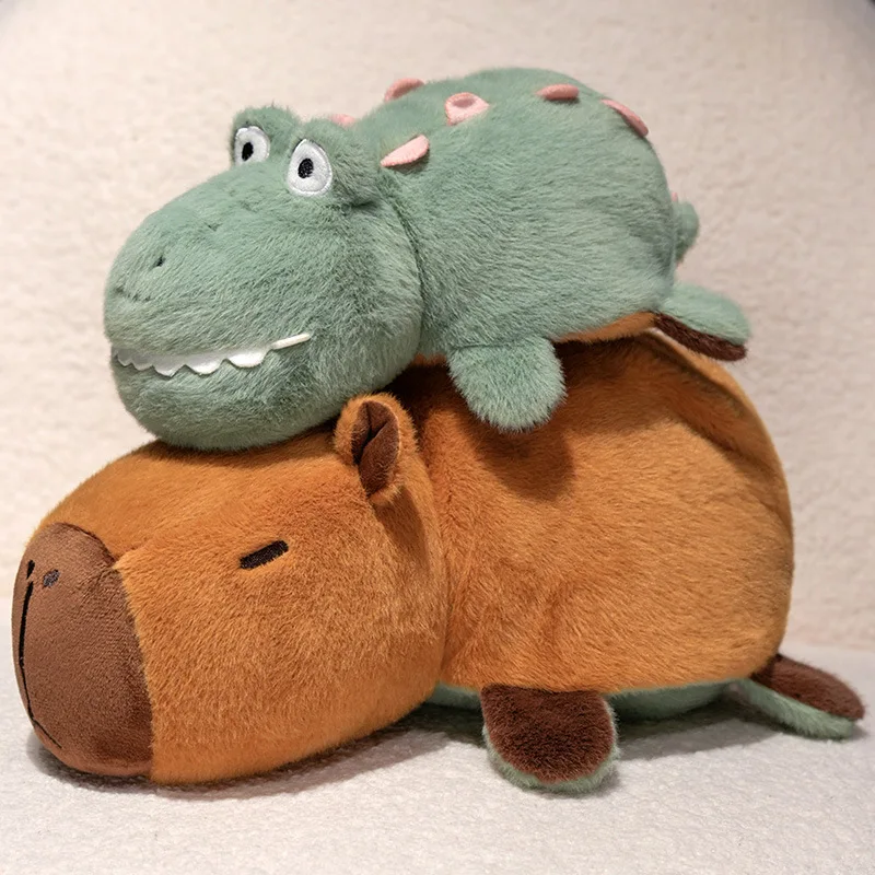 Cartoon animal capybara flip turn body crocodile bee doll plush toys water dolphin dolls children's dolls